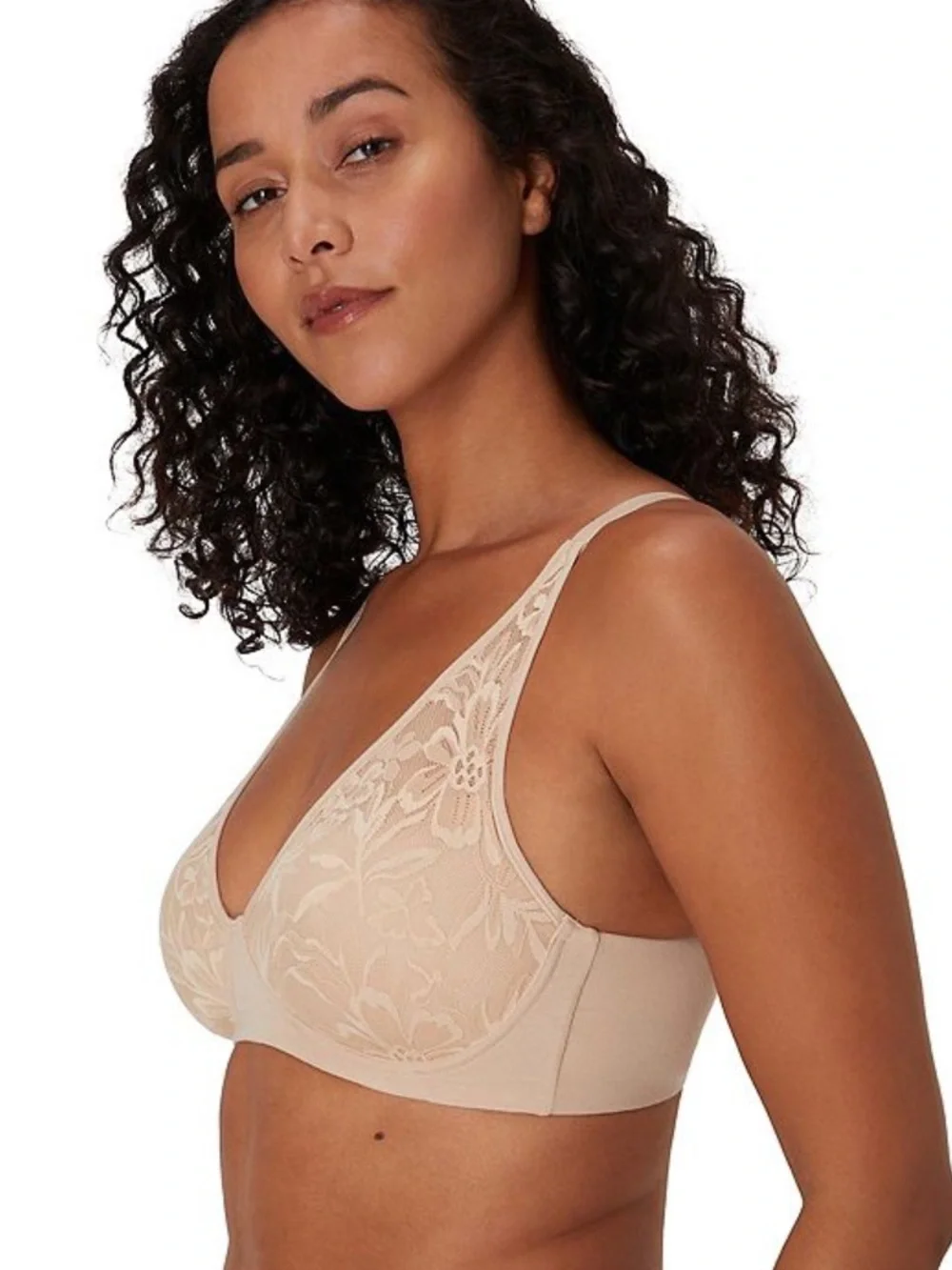 Bali Breathe Cotton Modal Wireless T-Shirt Convertible Bra DF7594 Size Large